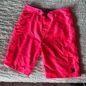 Hurley men’s swim trunks hot pink size 28